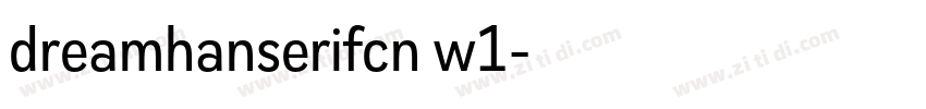 dreamhanserifcn w1字体转换